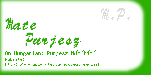 mate purjesz business card